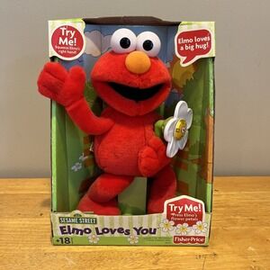 Sesame Street Elmo Loves You Talking Plush Daisy Flower Fisher Price 2003 Tested